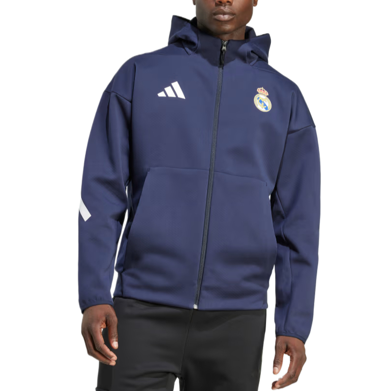 Adidas With AdiClub Real Madrid Adidas Z.N.E. Anthem Jacket, Marine Blue — фото 2