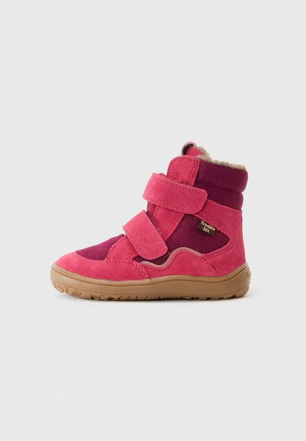 Зимние высокие кроссовки barefoot tex Froddo, Pink/Dark Red