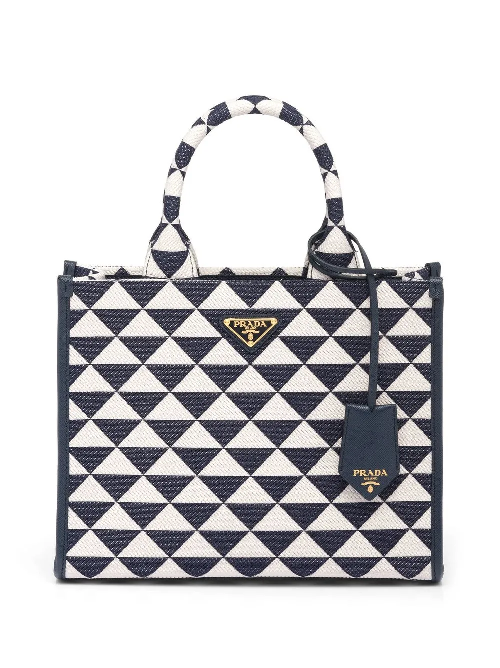 

Маленькая жаккардовая сумка Symbole Prada, синий