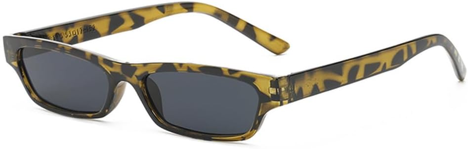 

Маленькие узкие прямоугольные солнцезащитные очки для женщин, модные солнцезащитные очки в узкой оправе в винтажном стиле для мужчин, ретро-очки с защитой от УФ-излучения UV400 TVTBBVV, Hawksbill Grey