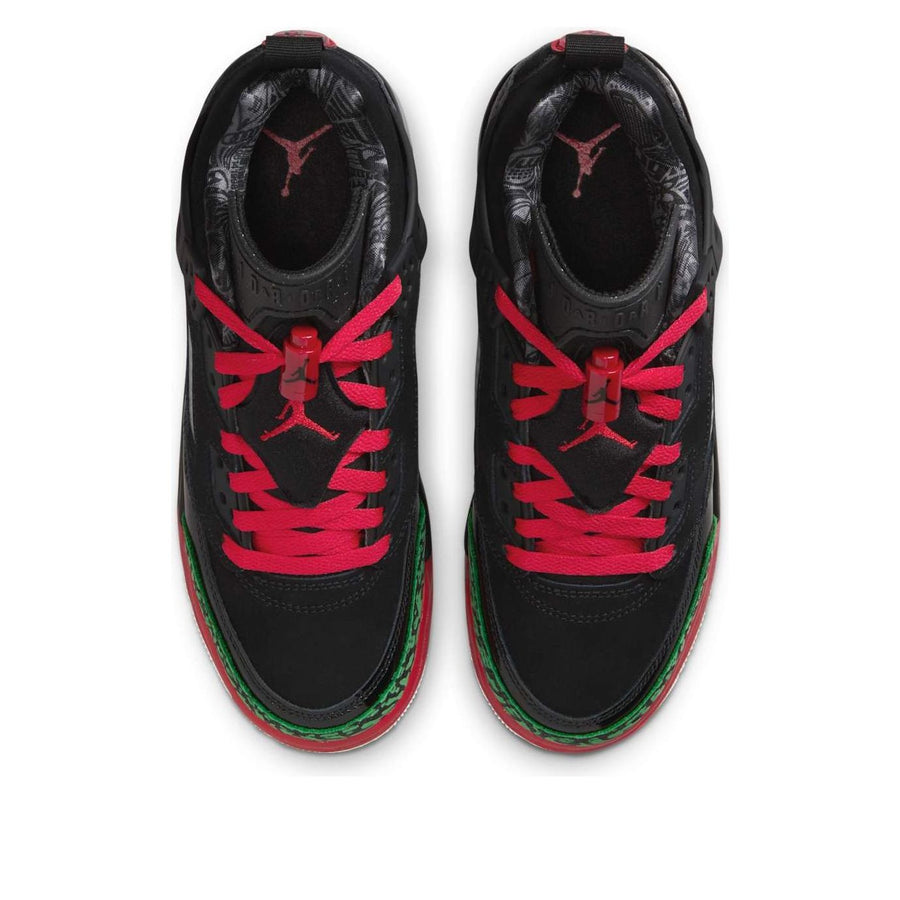 Кроссовки (GS) Air Jordan Spizike Low 'Black Classic Green Red', черный — фото 4