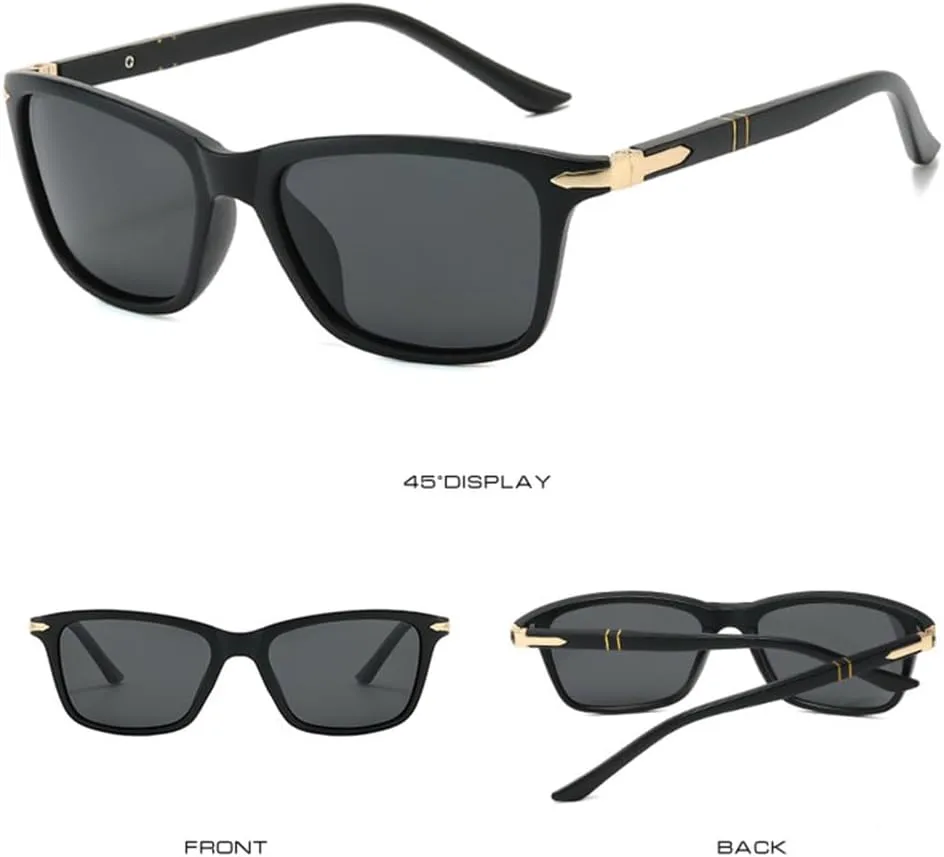 

прямоугольные поляризованные солнцезащитные очки с заклепками для женщин и мужчин, для вождения на открытом воздухе, с защитой от УФ-излучения HDUBFY, 1