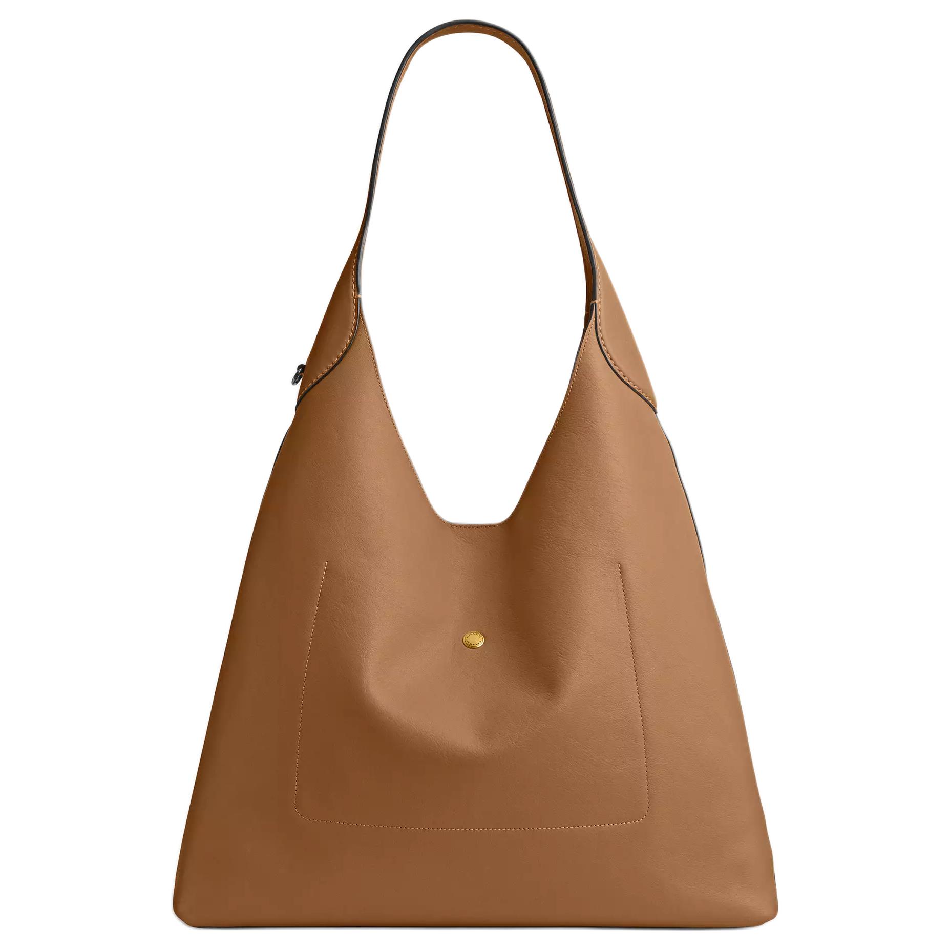 

COACH Бруклин Натуральная Кожаная Сумка Хобо Женская Большая Медовая