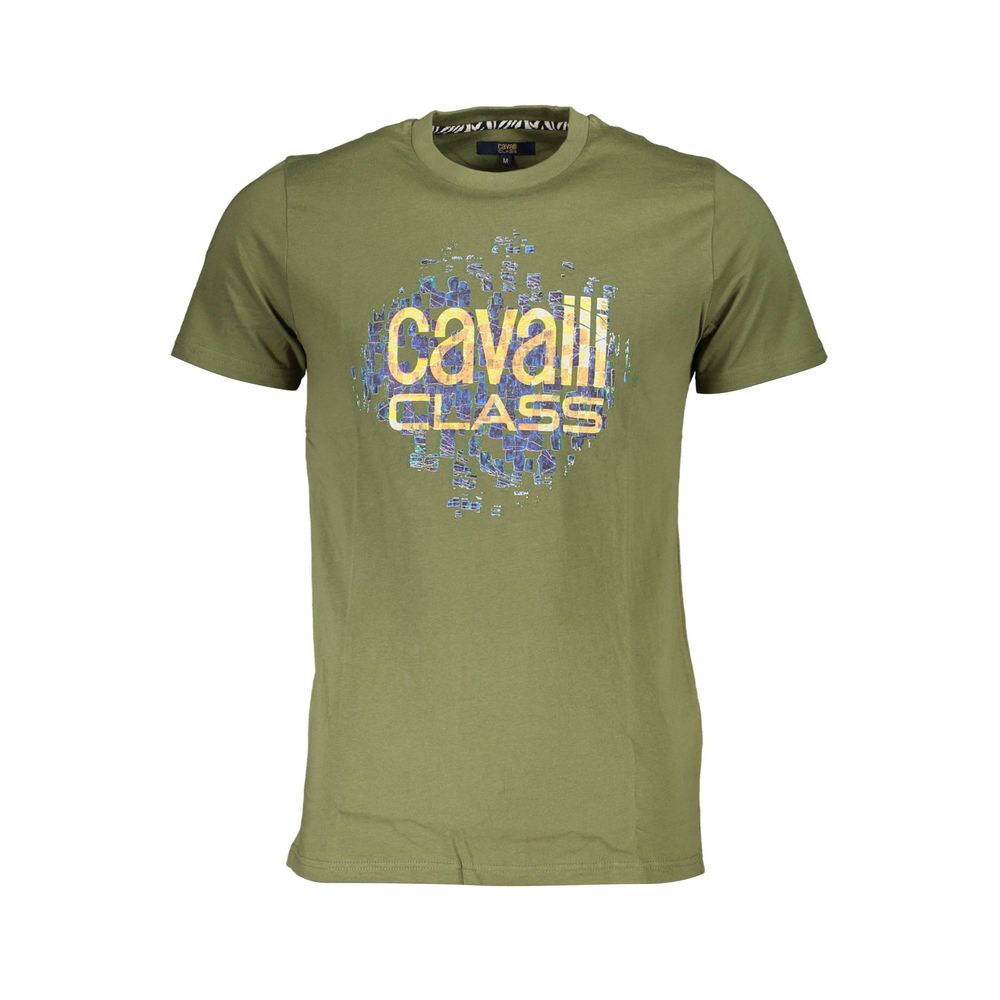 

Зеленая хлопковая футболка cavalli CLASS