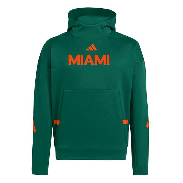 Мужская зеленая толстовка Miami Hurricanes ZNE Adidas — фото 3
