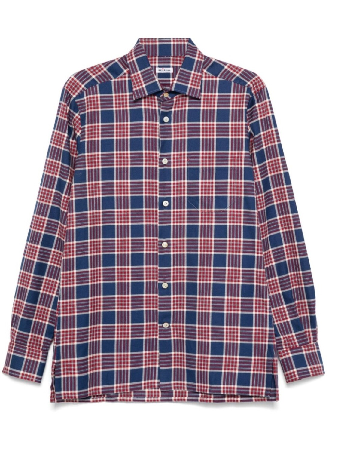 

Kiton рубашка в клетку, синий