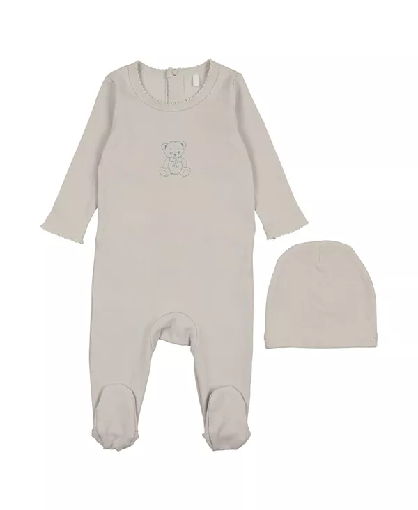 

Унисекс винтажный комбинезон с медвежонком - детский Pouf, синий