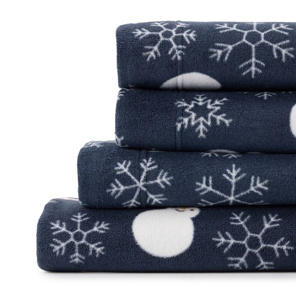 

Комплект простыней или наволочек из микрофлиса Cuddl Duds, цвет Navy Snowmen