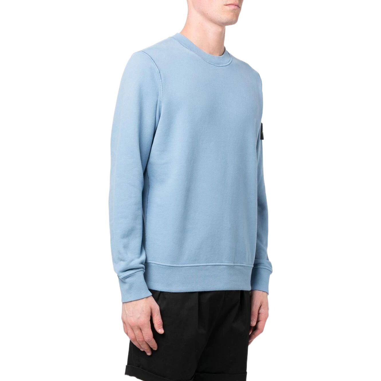 Толстовка мужская светло-голубая Stone Island, светло-голубой — фото 4