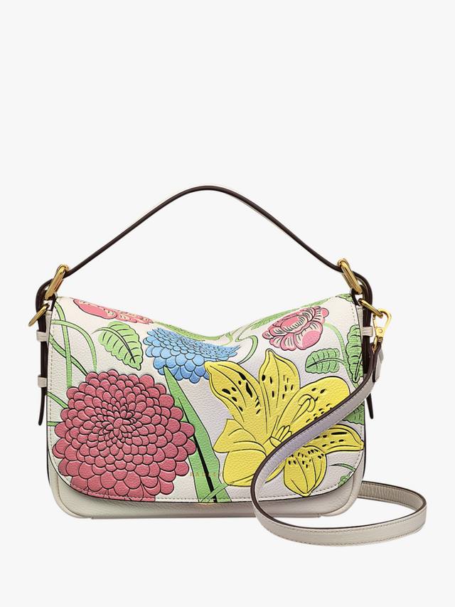 

Кожаная сумка RHS через плечо с маленьким клапаном Radley, Chalk