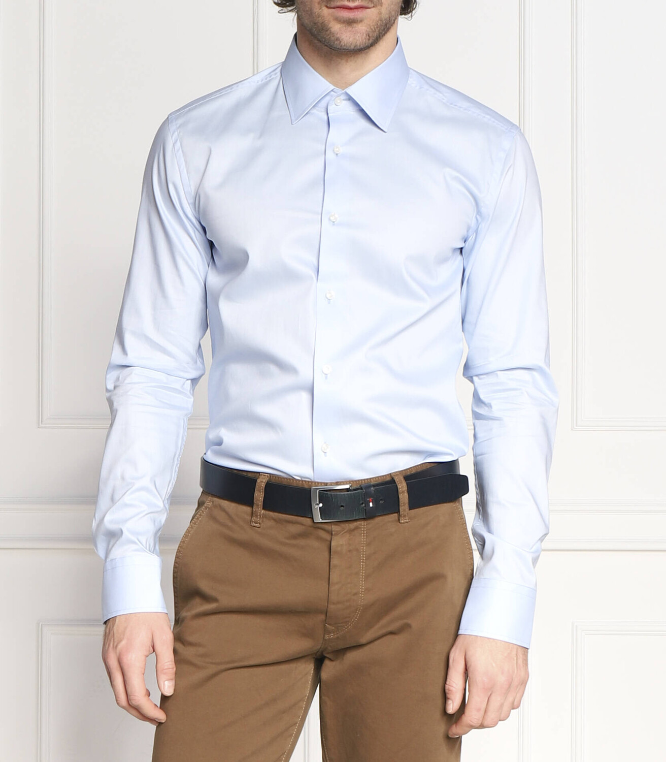 

Рубашка BOSS BLACK H-HANK-kent-C1-214 Slim Fit, синий