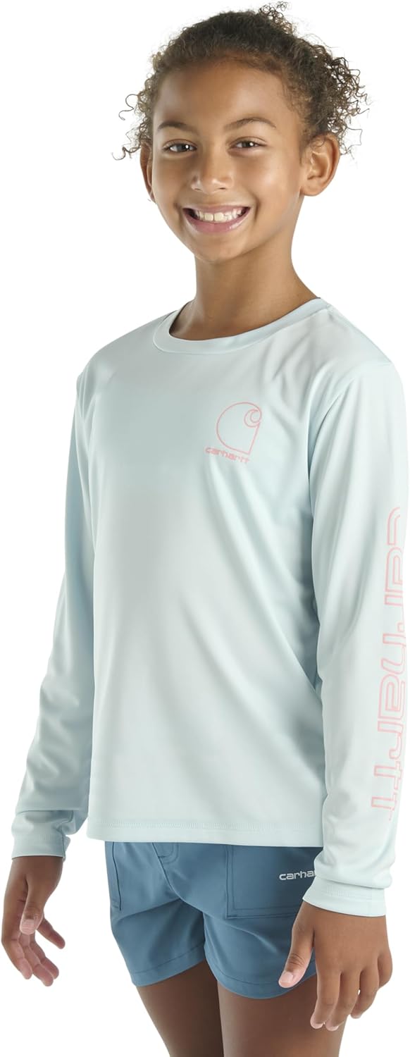 Детская футболка Carhartt Unisex Force Sun Defender с длинным рукавом, Light Blue — фото 3