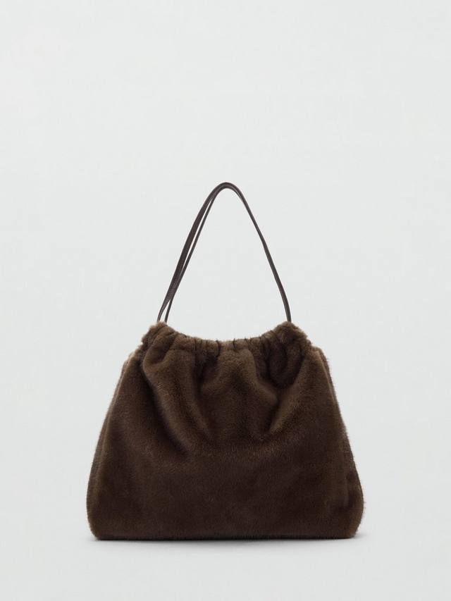

Popu Faux Fur Grab Bag Mango, Dark Brown