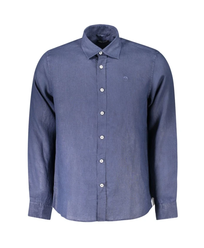 

Синяя льняная рубашка с длинными рукавами North Sails, синий