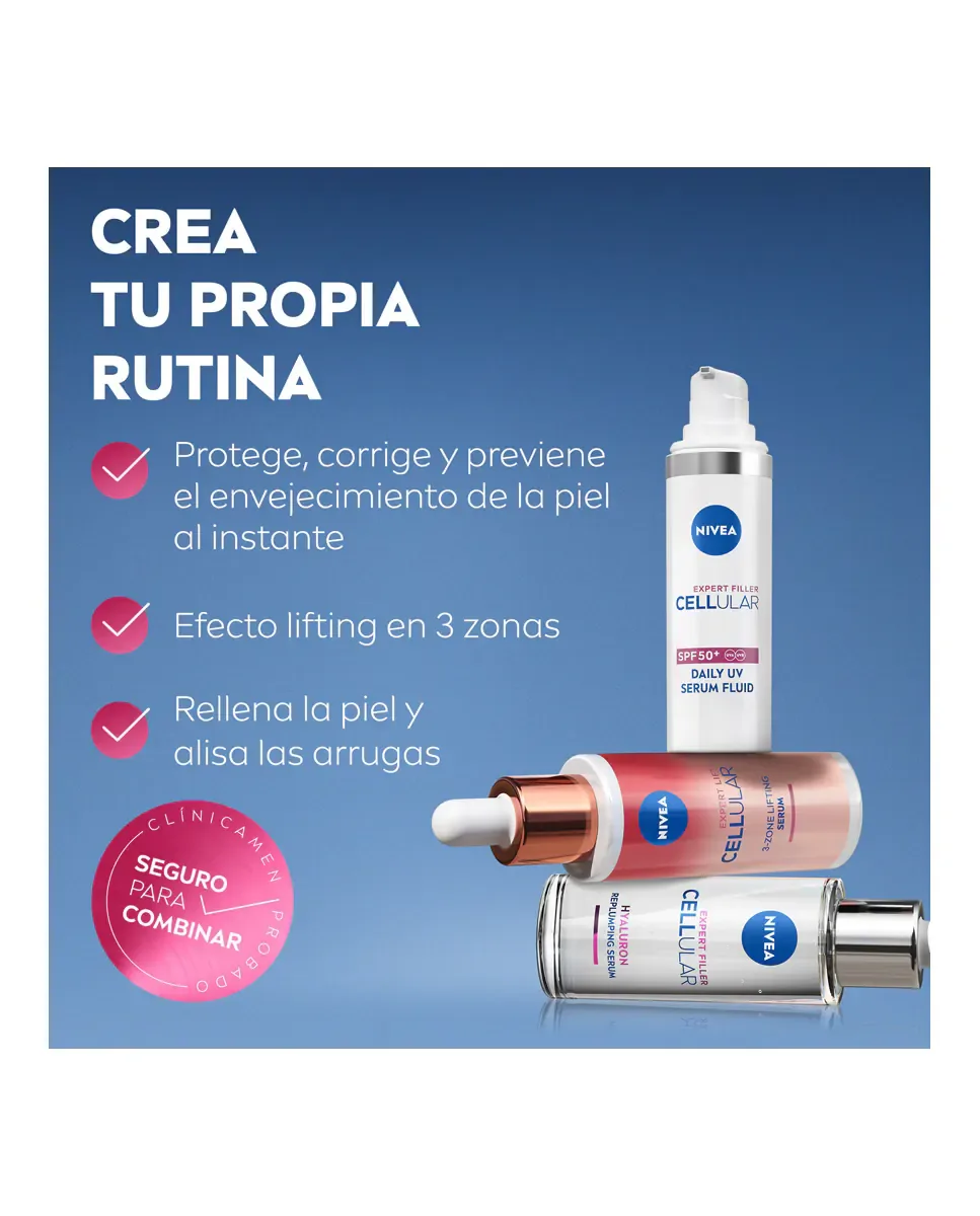 Флюид Nivea — Cellular Expert Filler UV Ежедневный SPF50+, 30 мл — фото 2