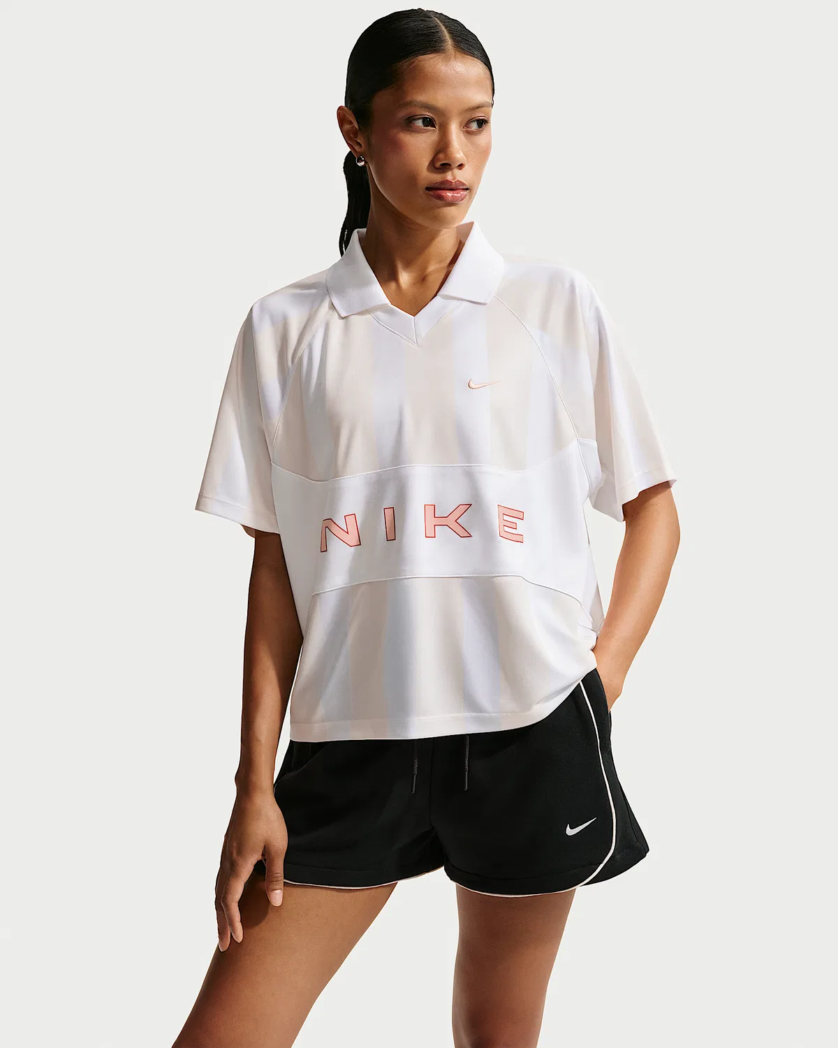 Женская оверсайз-джерси Nike Sportswear, Chalk/White/White/Arctic Orange