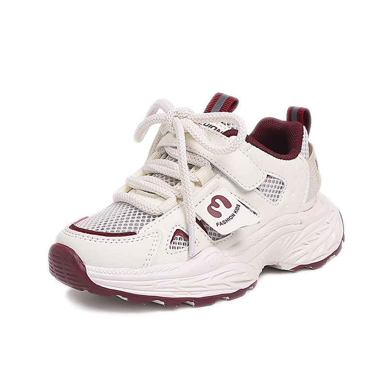 

Нескользящие, износостойкие, дышащие низкие повседневные кроссовки для детей RHOBESAM, бургундия