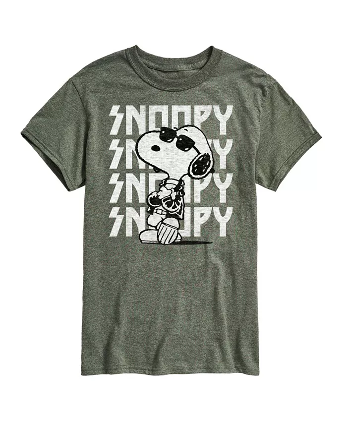 

Футболка мужская с коротким рукавом Hybrid Apparel Snoopy Rock Name Repeat AIRWAVES, зеленый