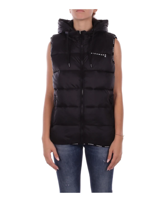 

Утепленный жилет с капюшоном John Richmond, черный