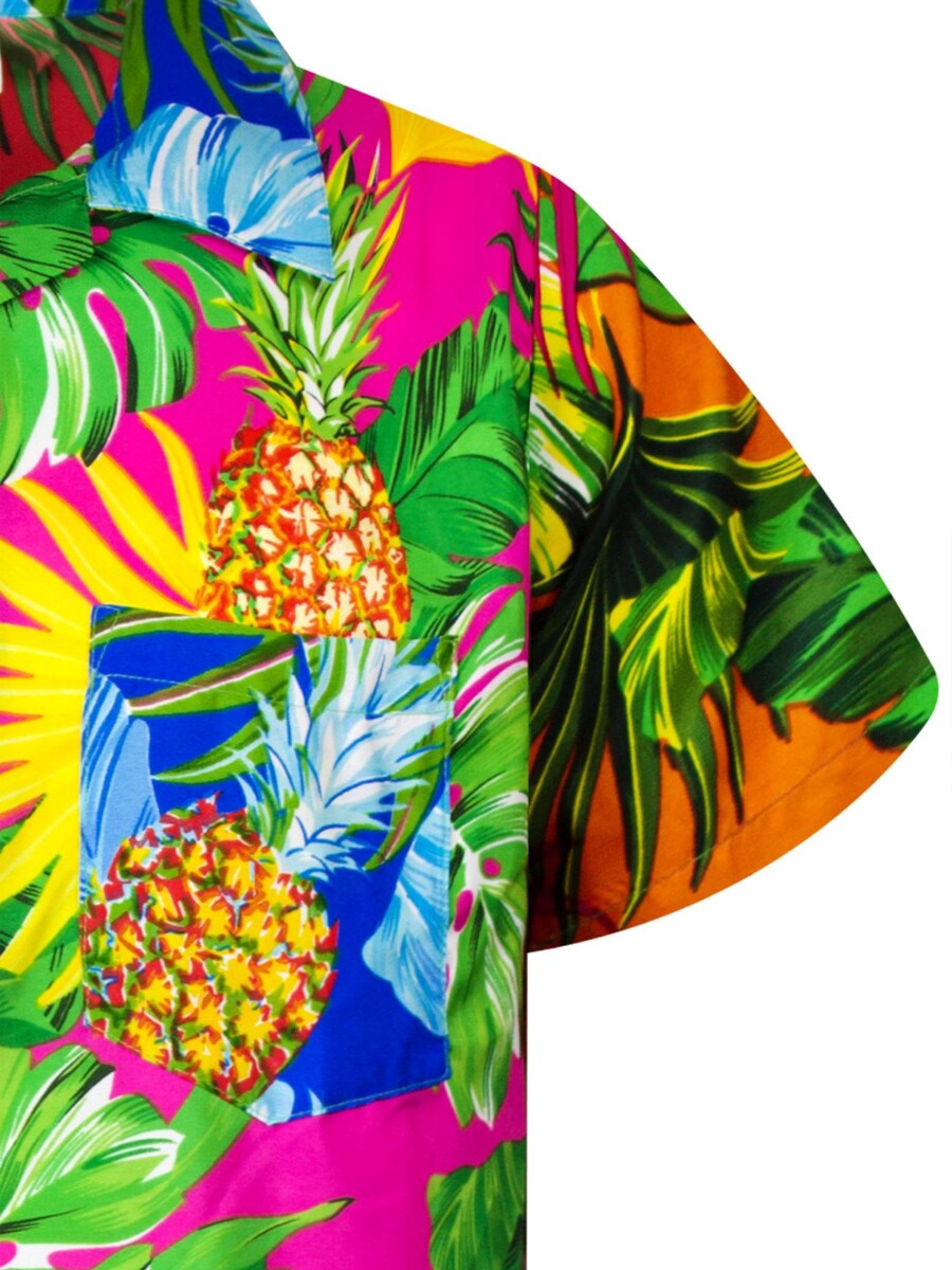 Рубашка на пуговицах классического кроя King Kameha Pineapple Leaves, Mixed Colors — фото 4
