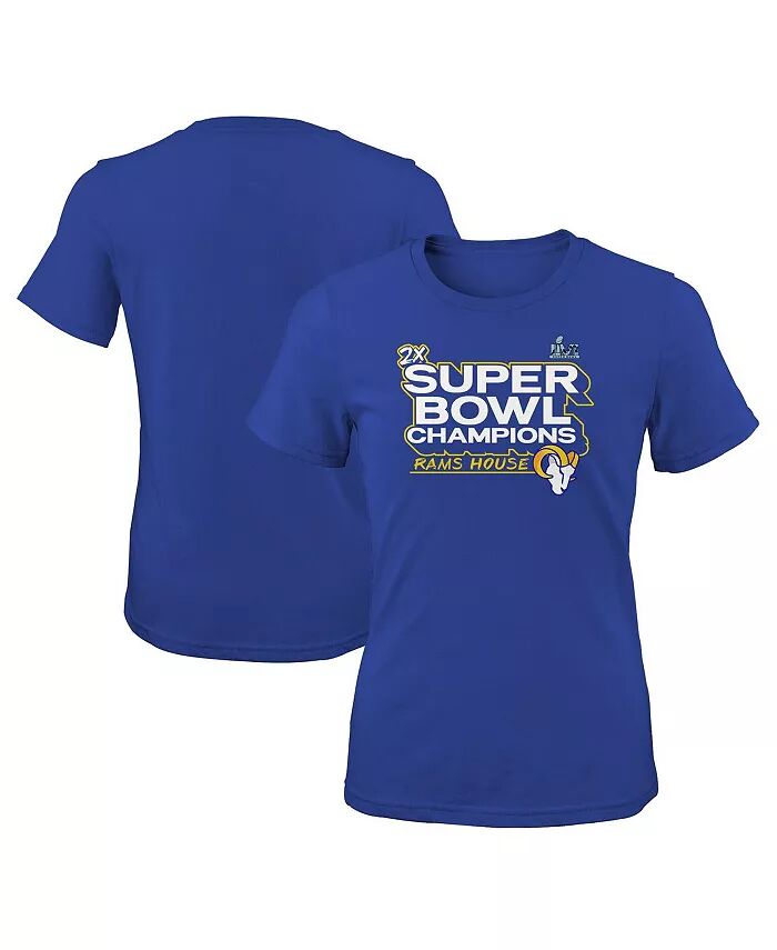 

Футболка Big Girls Royal Los Angeles Rams Super Bowl LVI Champions Parade Fanatics