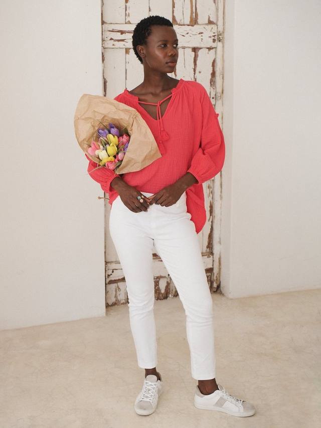 

Брюки Colette из хлопковой смеси NRBY, White