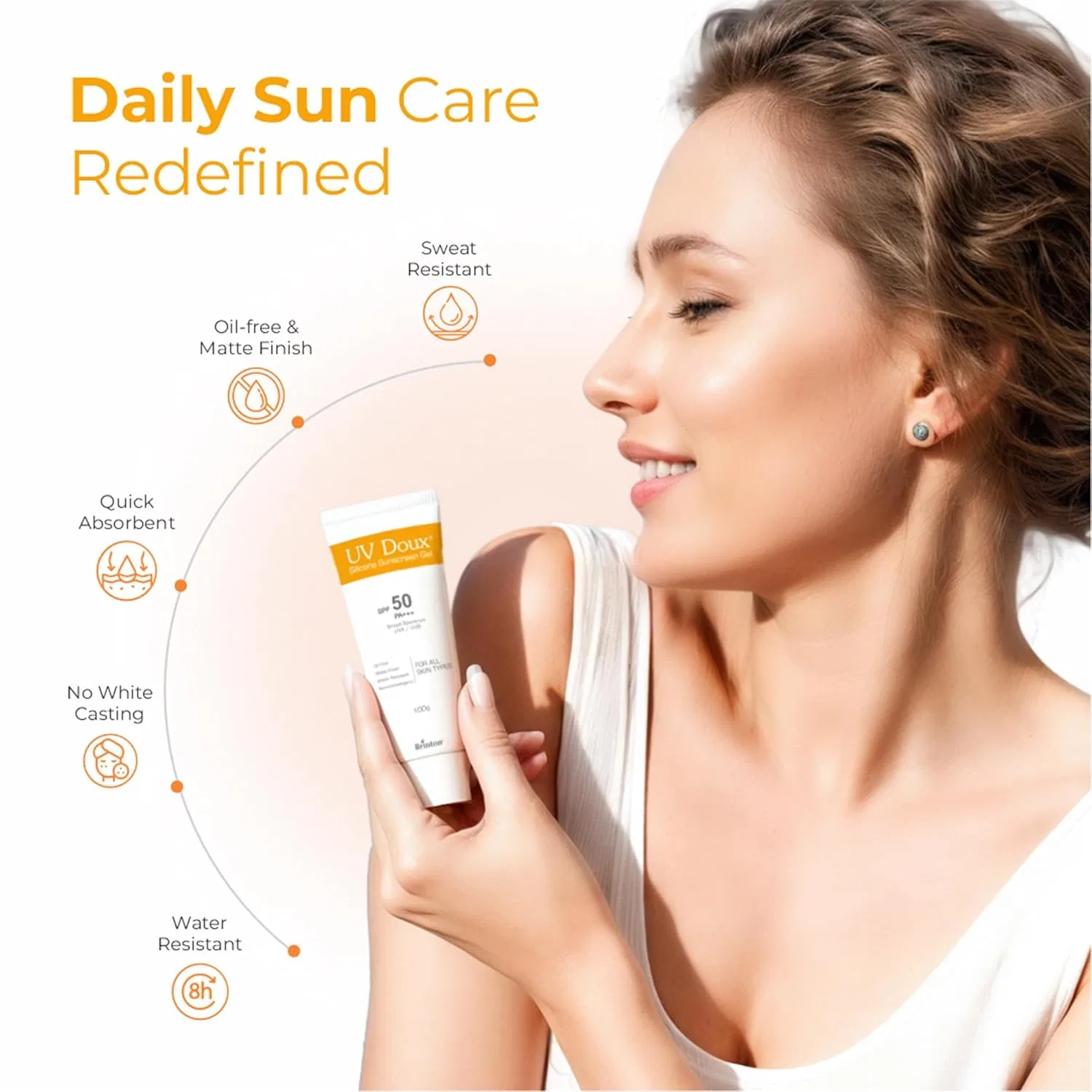 Солнцезащитный гель «UVDoux Silicone» SPF 50 PA+++ от UV Doux Brinton — фото 3