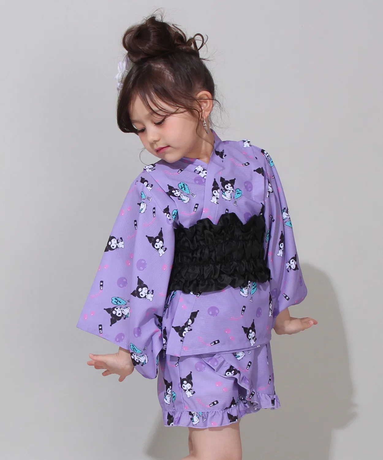 Детский костюм юката Sanrio BABYDOLL 3 предмета фиолетовый