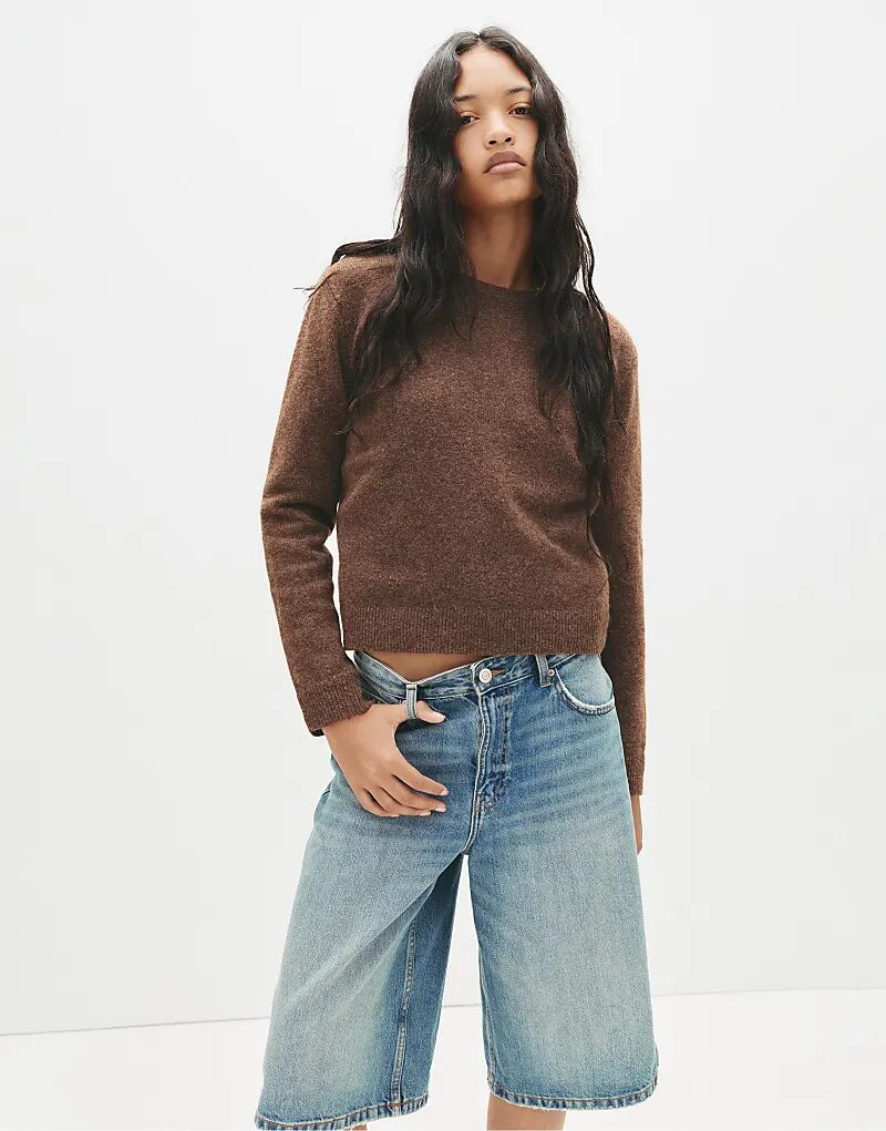 

Мягкий джемпер Pull&Bear коричневого цвета