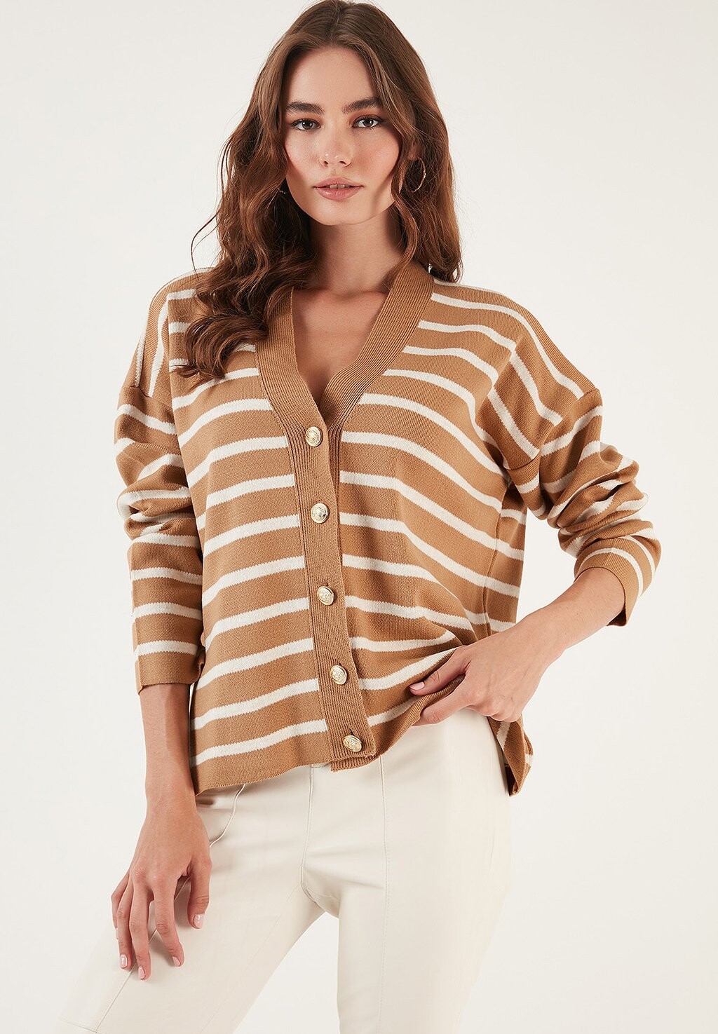 

Кардиган LELA, цвет camel/cream