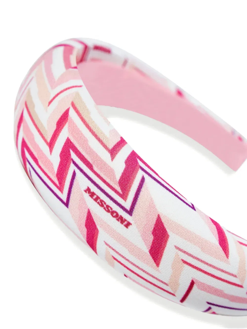 Повязка на голову с зигзагообразным узором Missoni Kids, белый — фото 4