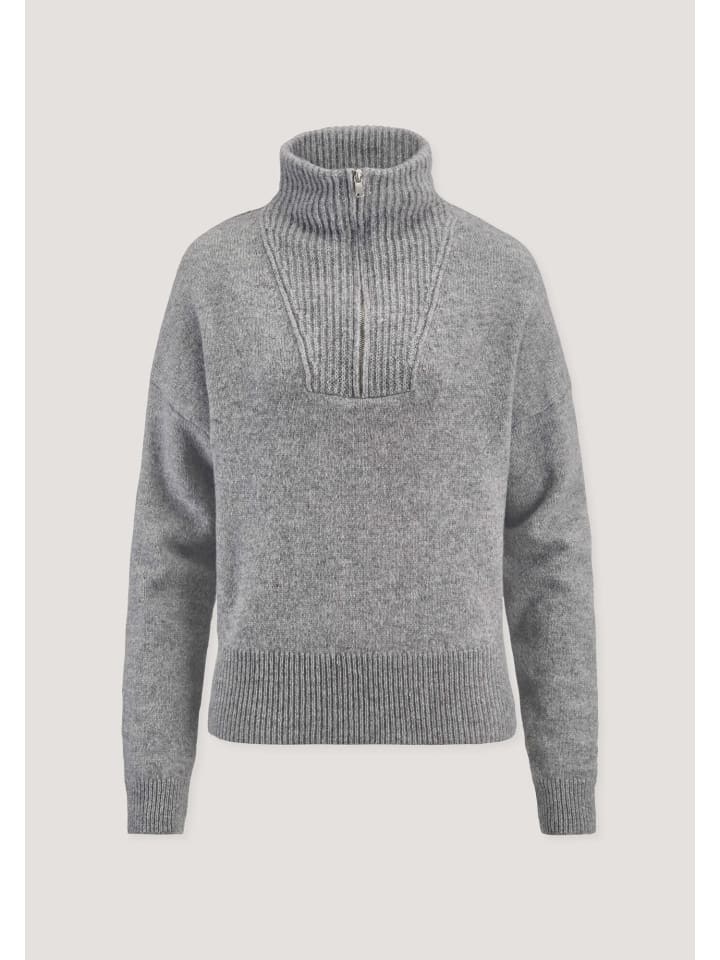 

Светло-серый вязаный свитер Hessnatur