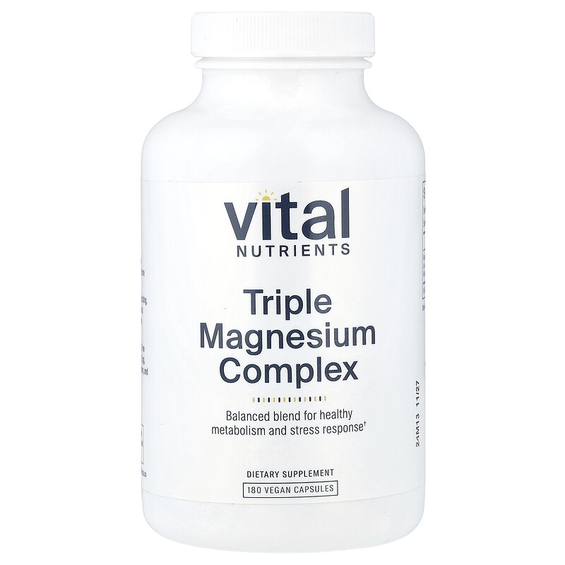 

Vital Nutrients, Triple Mag, 180 веганских капсул