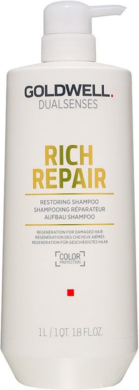 Dualsenses Rich Repair восстанавливающий шампунь для сухих и поврежденных волос Goldwell, 1000 мл