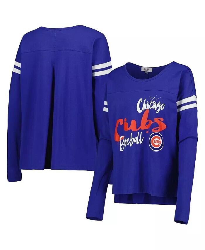 

Женская футболка с длинными рукавами и свободным агентом Royal Chicago Cubs Touch