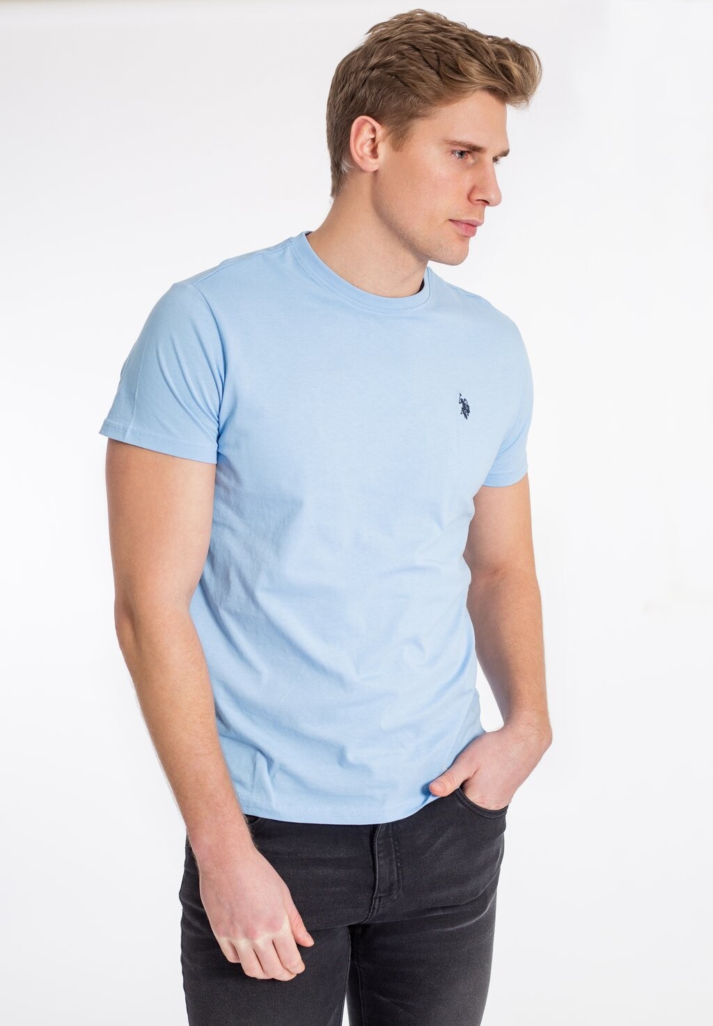 

Футболка базовая ARJUN U.S. Polo Assn., цвет placid blue
