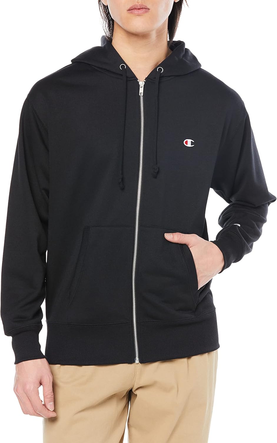 

Толстовка с длинными рукавами Champion C3-XS150, с логотипом One Point, на молнии, спортивная, мужская, черный