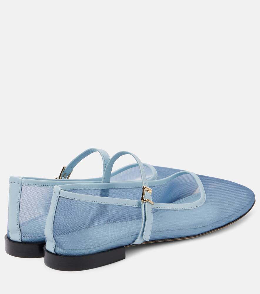 Туфли-лодочки Minima с отделкой из кожи и тюля Souliers Martinez, Light Blue — фото 2
