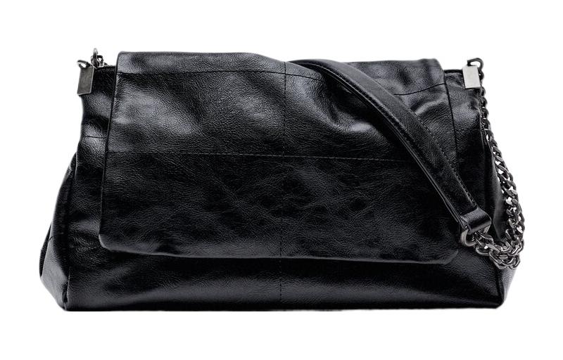 

ZARA Сумка через плечо из искусственной кожи, обычная женская, черная