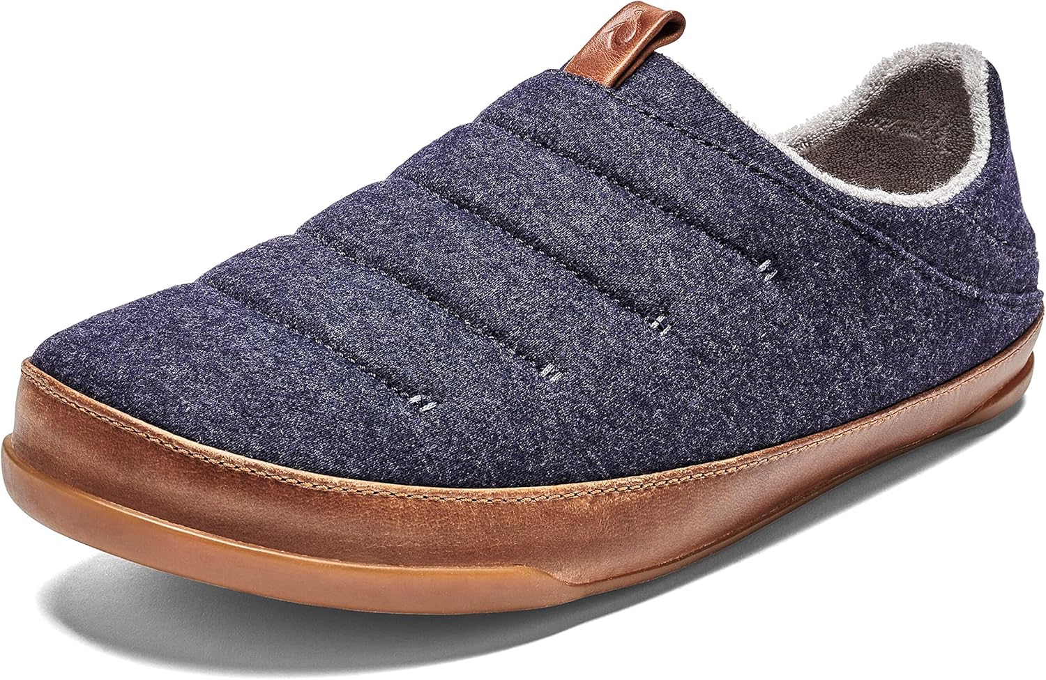 

Мужские мягкие хлопковые тапочки OluKai Mahana, джерси из хлопковой смеси и петля из натуральной кожи, удобная и дышащая посадка, синий