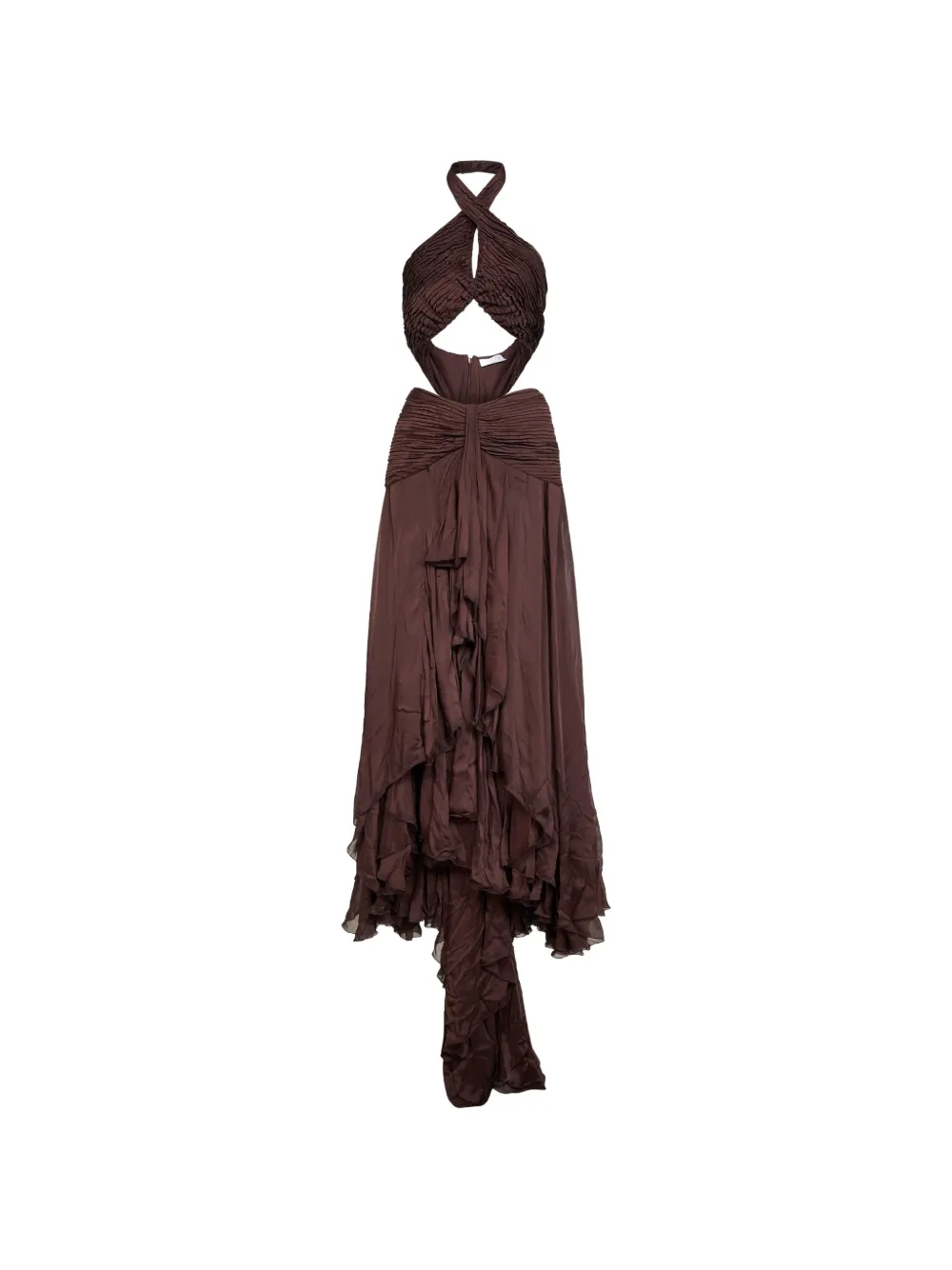 

Платье с асимметричными складками Alina, коричневый