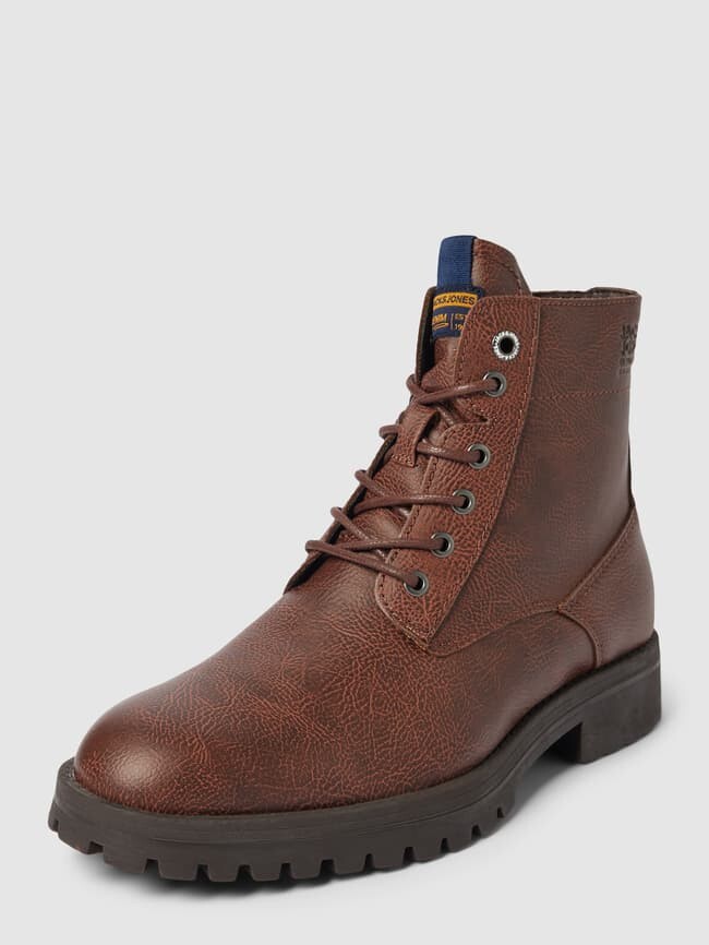 

Ботинки с деталью лейбла модель "BERNIE" Jack & Jones, коньячный цвет