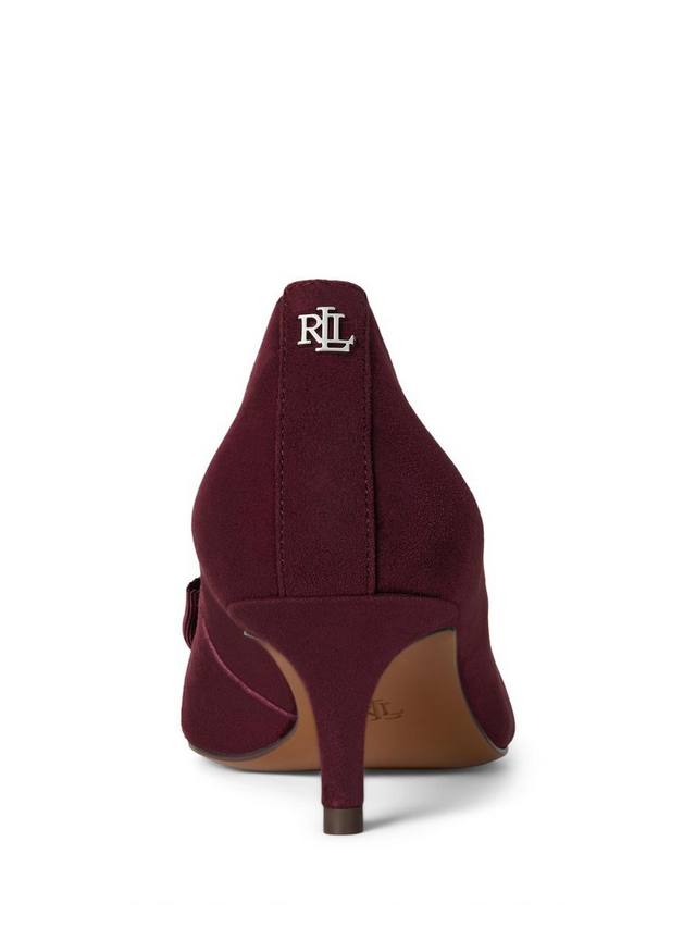 Туфли-лодочки Lauren Adrienne с бантиком Ralph Lauren, Burgundy — фото 4