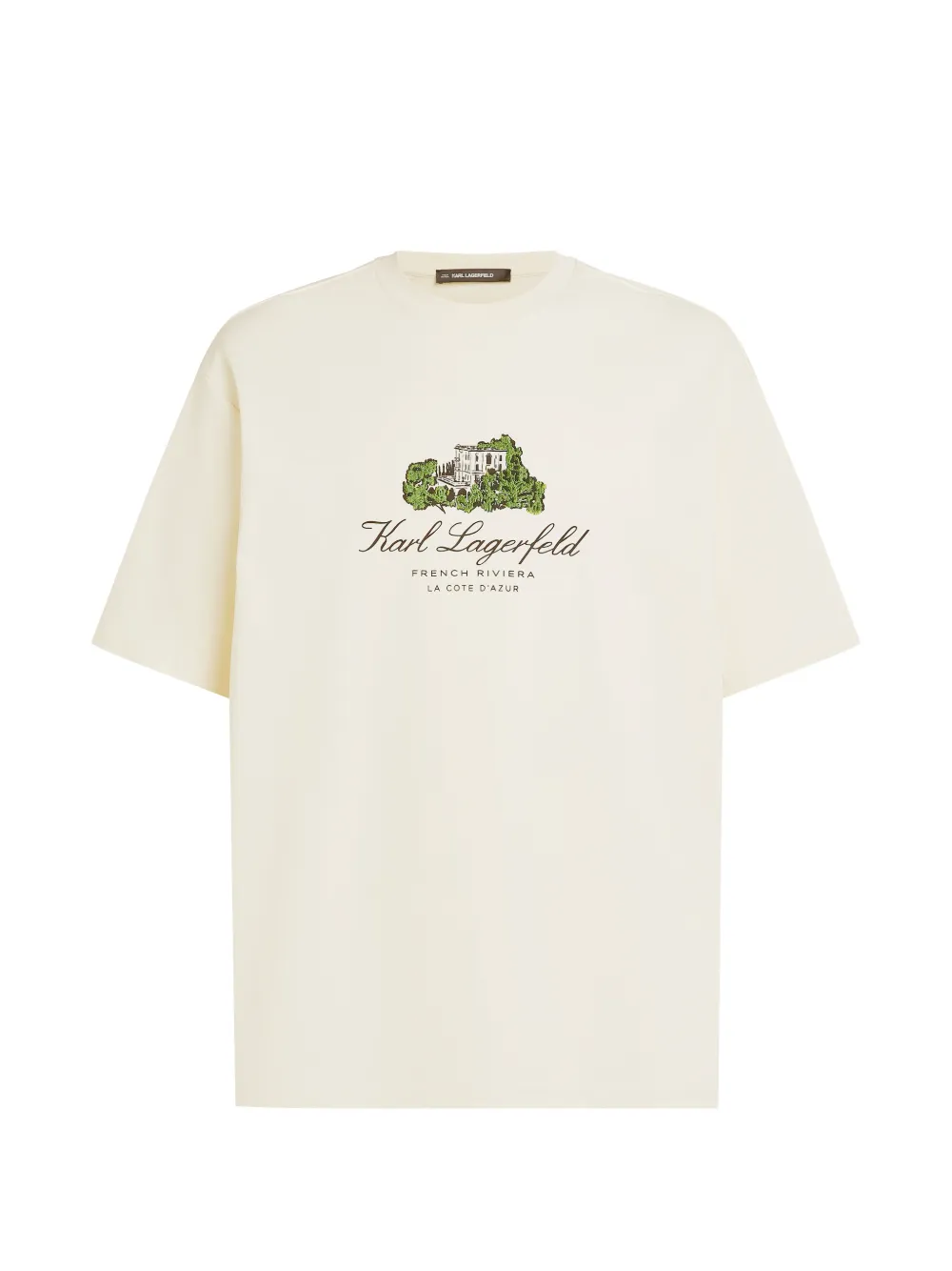 

Футболка свободного кроя с принтом Karl Lagerfeld, бежевый