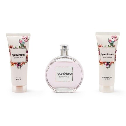 Agua De Luna Floral Elixir Gift Set For Women Eau De Toilette 100ml Body Cream 75ml Shower Gel 75ml Citrus And Floral Scent Long Lasting Fresh Fragrance — фото 2
