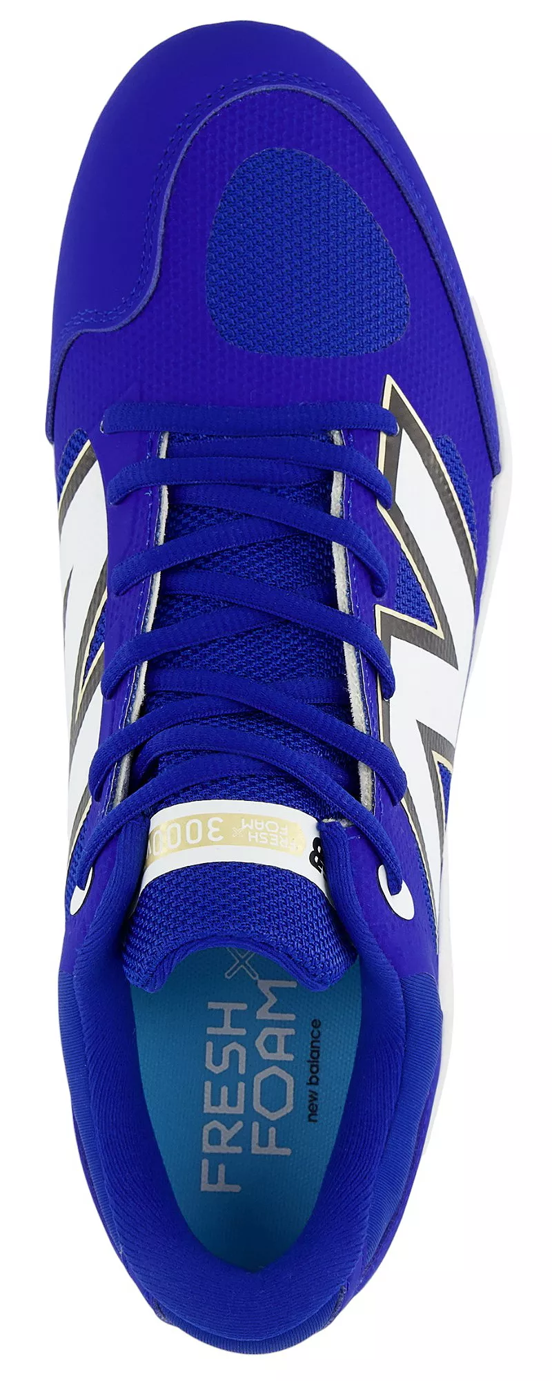 Мужские металлические бейсбольные бутсы New Balance Fresh Foam X 3000 V7, цвет Royal/White — фото 2