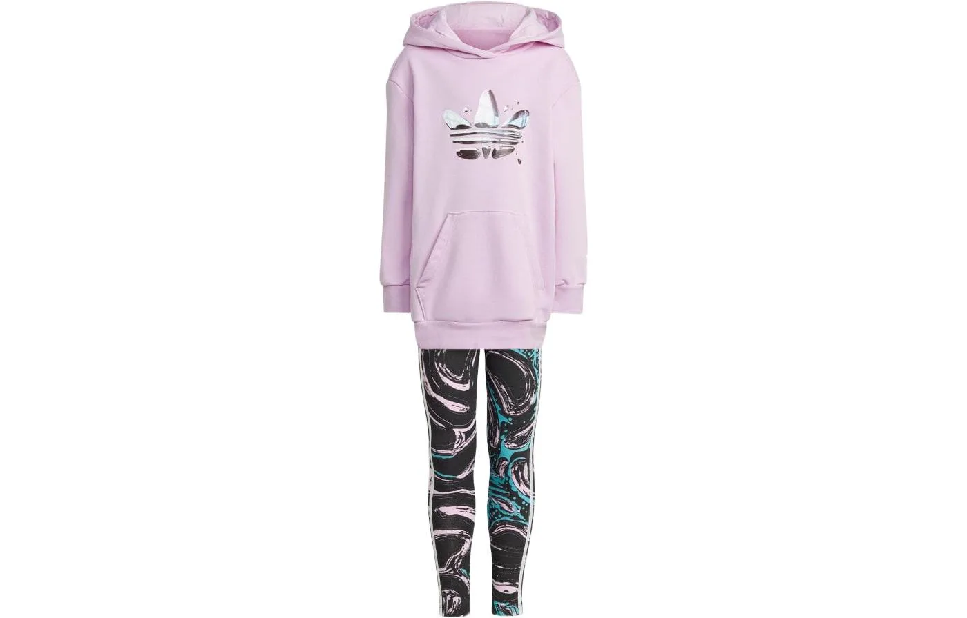 Тонкая повседневная спортивная одежда для детей на весну и осень Adidas Originals, Clothing Sets (розовый+черный)