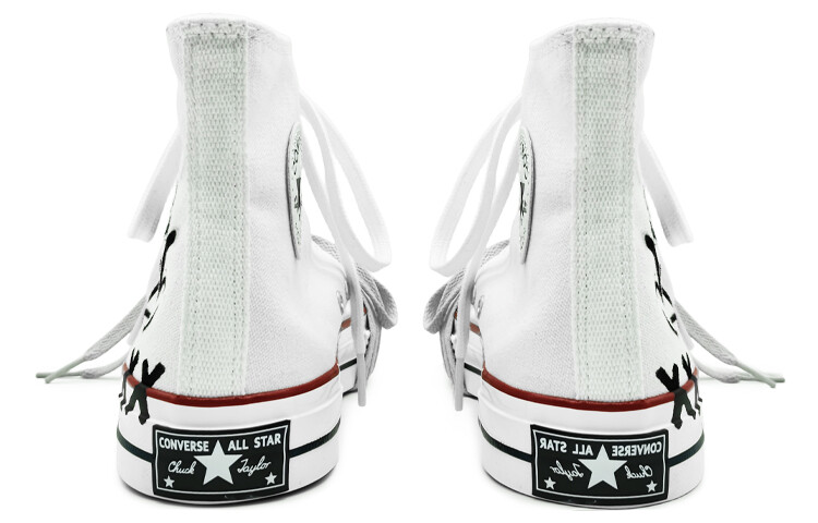 1970-е годы Кеды унисекс с высоким берцем бежевые/черные Converse — фото 4