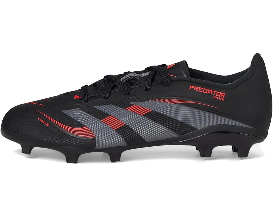 Кроссовки Adidas Kids League Predator Firm Ground/Multi Ground Cleats (Little Kid/Big Kid), Black/Grey/Lucid Red — фото 4
