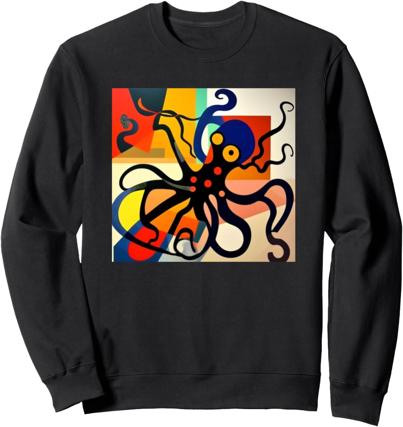 

Толстовка с красочным силуэтом осьминога, щупальцами кальмара и изображением осьминога Octopus Squid Art Men + Women Kids Boys Girls Gift, черный